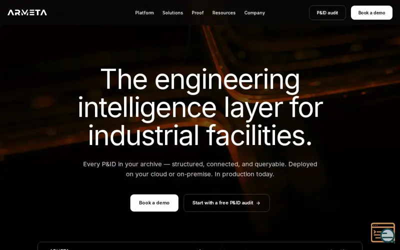 Screenshot of Armeta Inc.