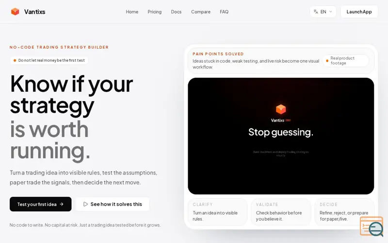 Screenshot of Vantixs