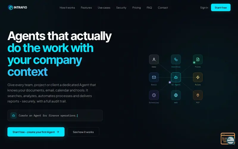 Screenshot of Intrafio