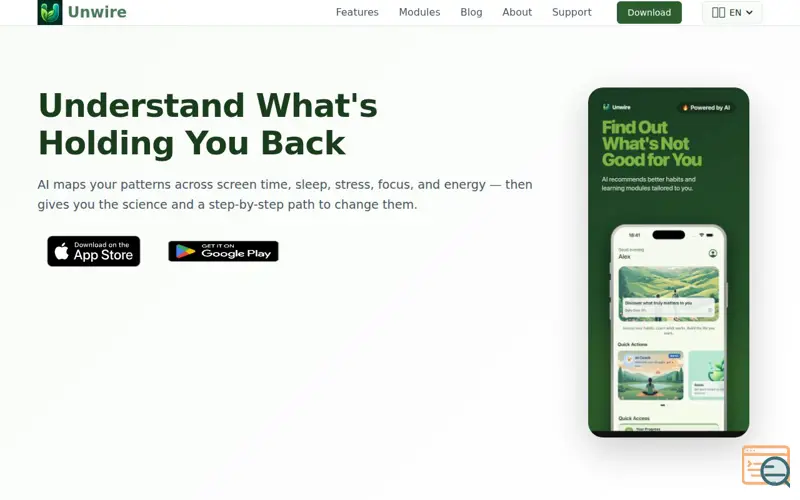 Screenshot of Unwire: AI Self-Improvement