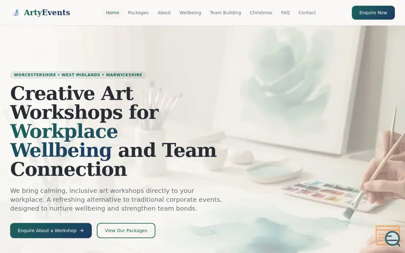 Screenshot of ArtyEvents