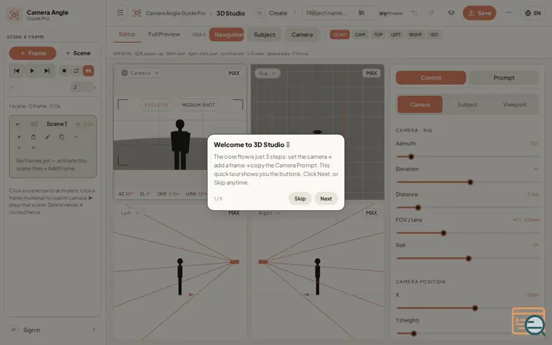 Screenshot of Camera Angle Guide Pro