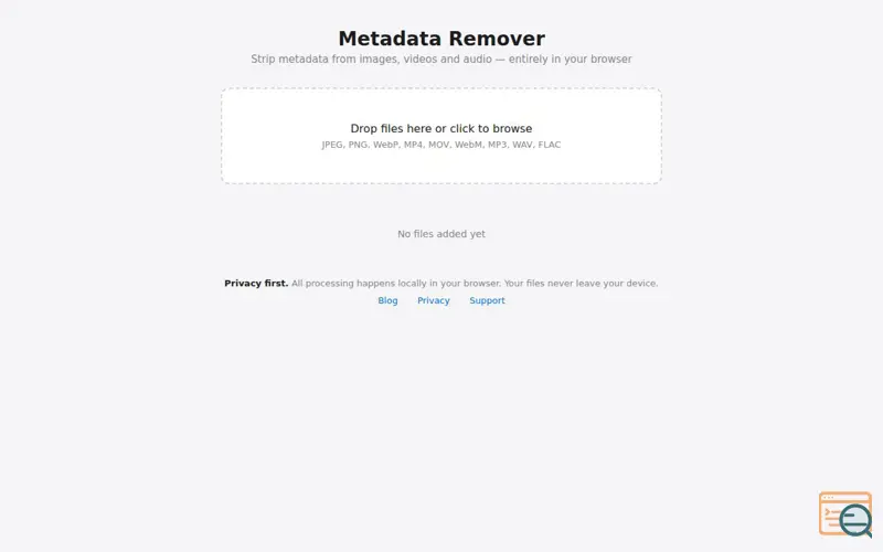 Screenshot of Metadata Remover