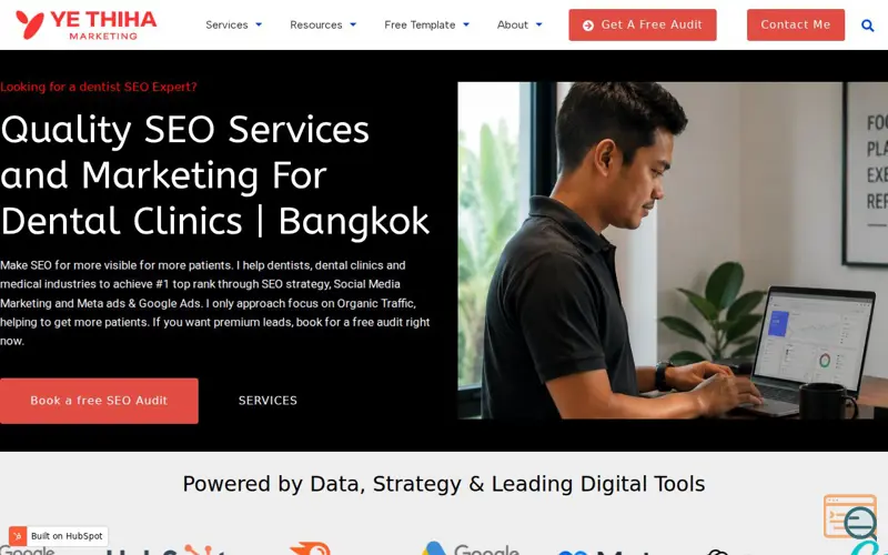 Screenshot of Dental SEO Bangkok