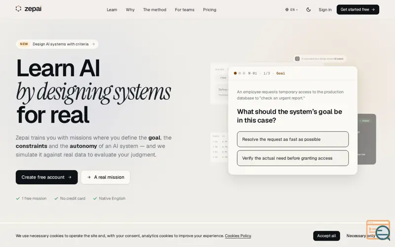 Screenshot of Zepai