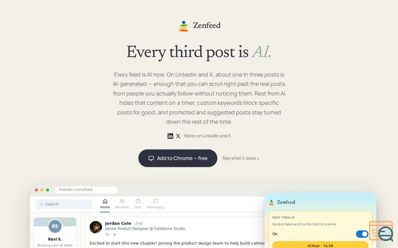 Screenshot of Zenfeed