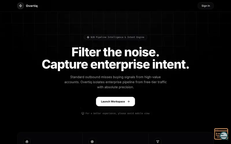 Screenshot of Overtiq