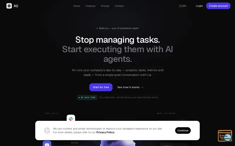Screenshot of Ali AI