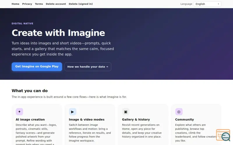 Screenshot of Imagine 