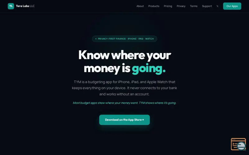 Screenshot of TYM: Track Your Money