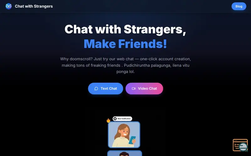 Screenshot of ChatWithStrangers.live