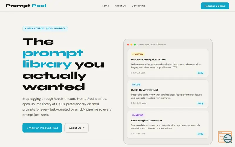 Screenshot of PromptPool