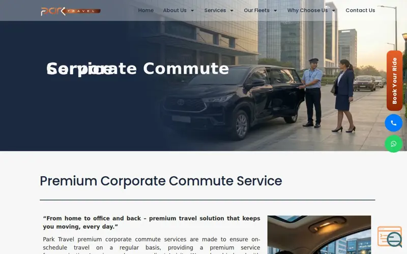 Screenshot of Corporate Commute Services