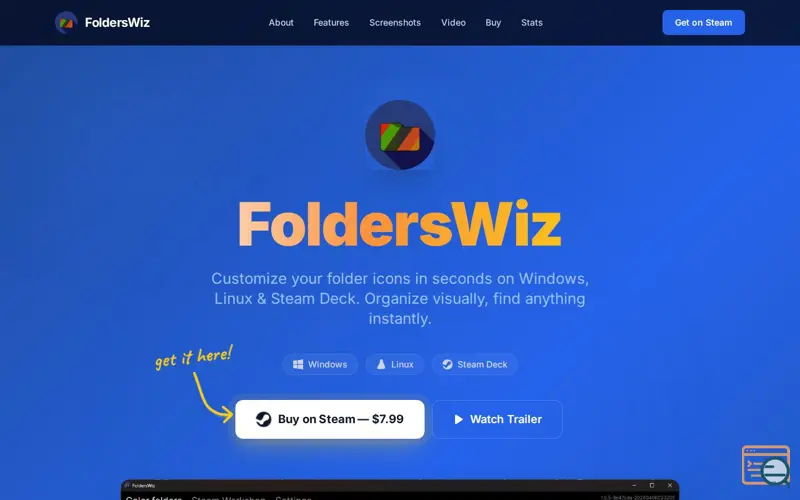 Screenshot of FoldersWiz