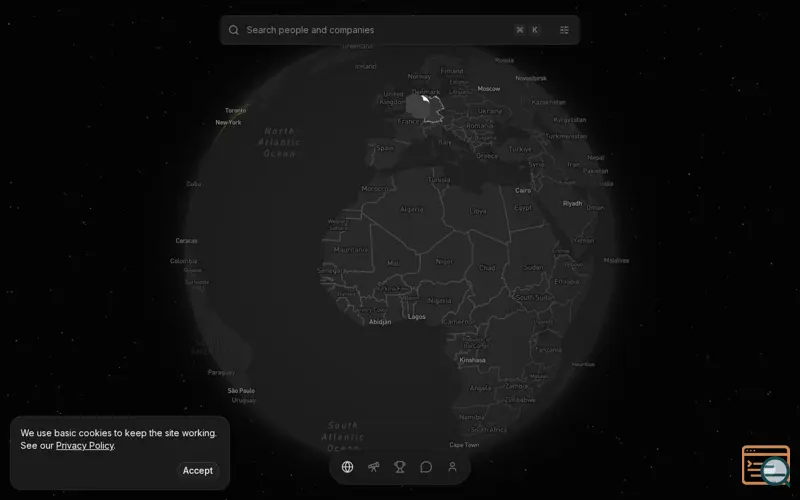 Screenshot of OnTheMap, a launch using Audyr