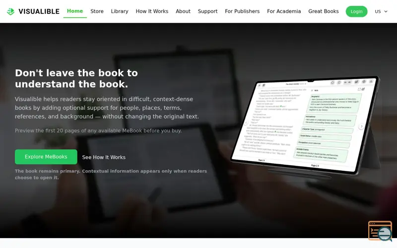 Screenshot of Visualible