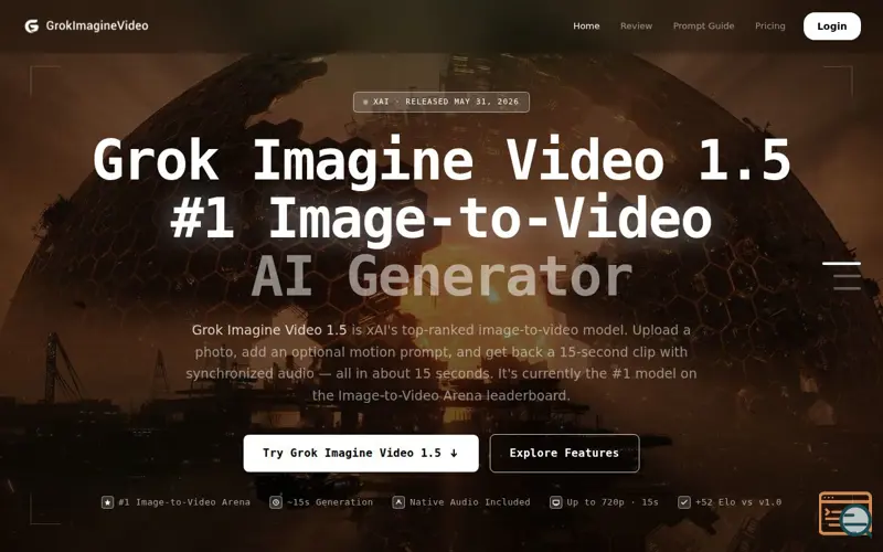 Screenshot of Grok Imagine Video 1.5