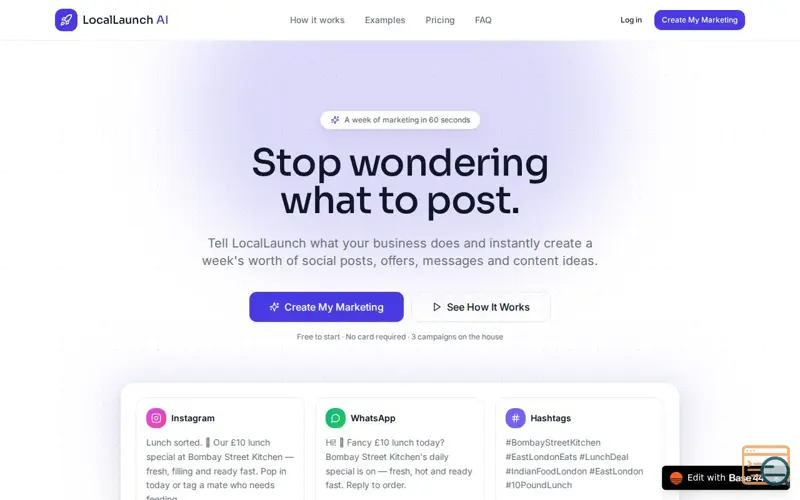 Screenshot of LocalLaunch AI