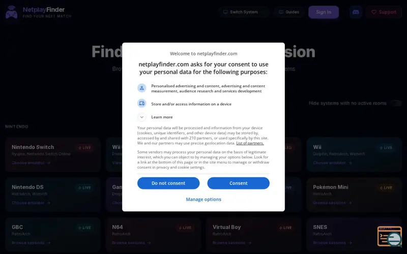 Screenshot of NetplayFinder
