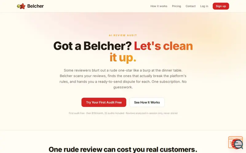 Screenshot of Belcher
