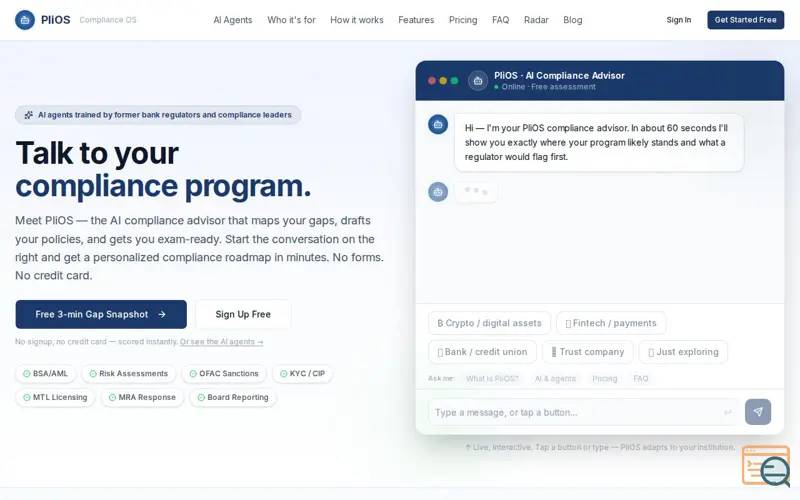 Screenshot of PliOS