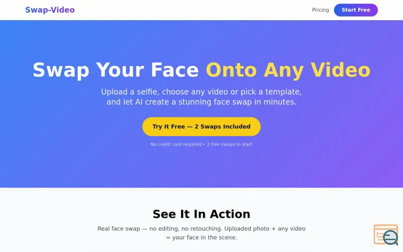 Screenshot of Swap-Video