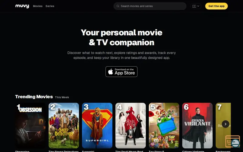Screenshot of Muvy