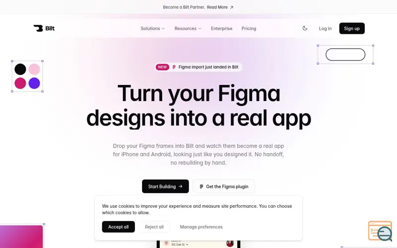 Screenshot of Bilt.me - Figma