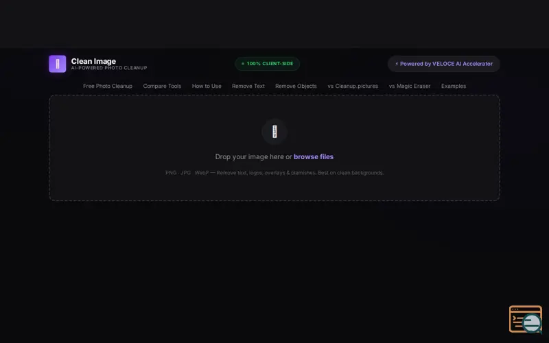 Screenshot of Clean Image