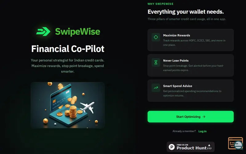 Screenshot of SwipeWise