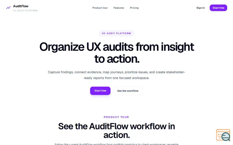 Screenshot of AuditFlow