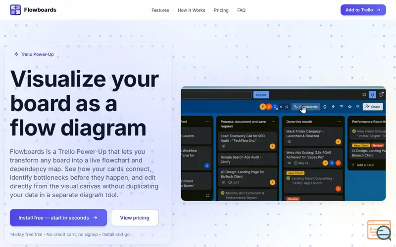 Screenshot of Flowboards