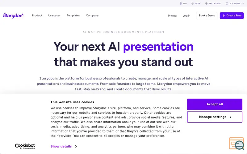 Screenshot of Storydoc