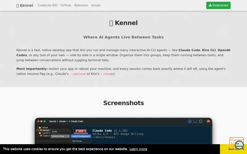 Screenshot of Kennel