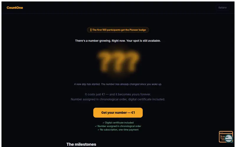 Screenshot of CountOne