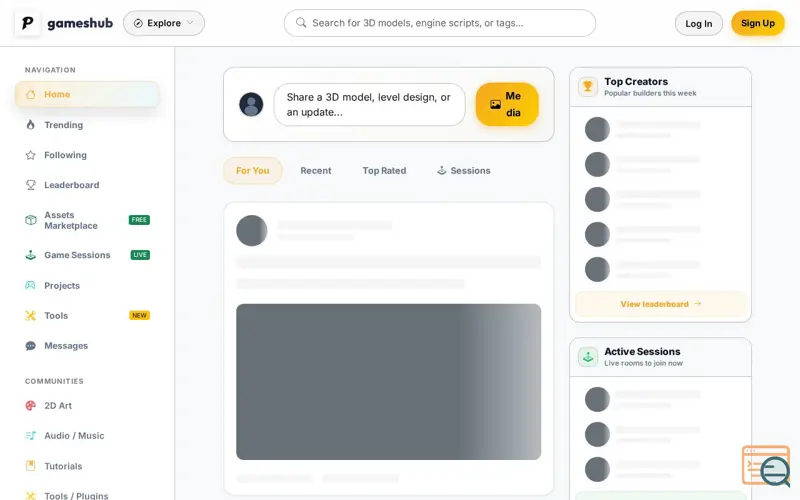 Screenshot of Gameshub