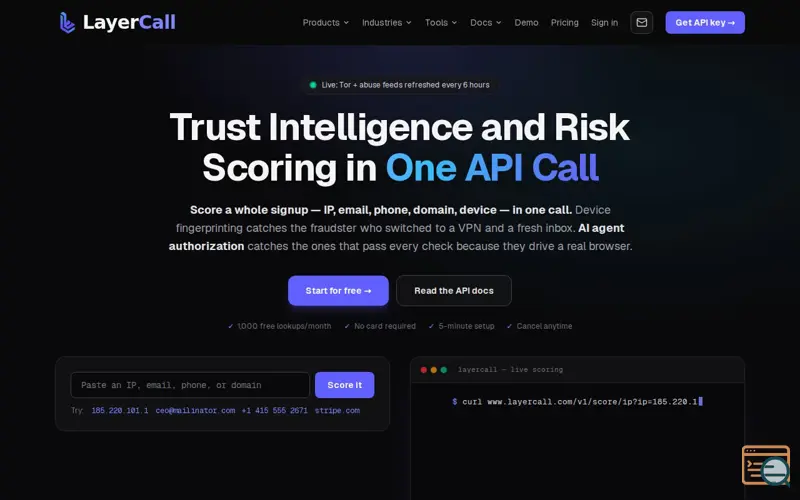 Screenshot of LayerCall