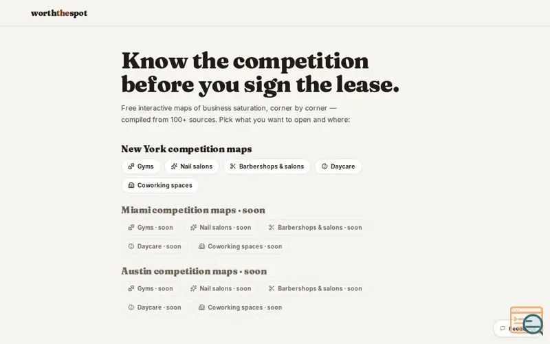 Screenshot of Worththespot