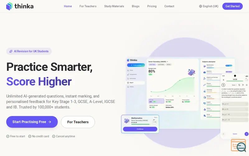 Screenshot of thinka.ai