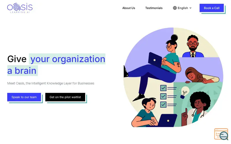 Screenshot of Oasis Learning AI, a launch using KnowBe4