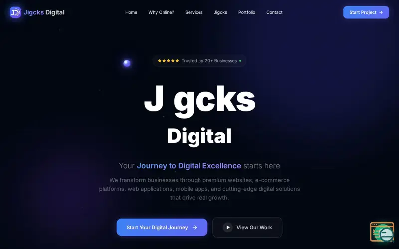 Screenshot of Jigcks Digital