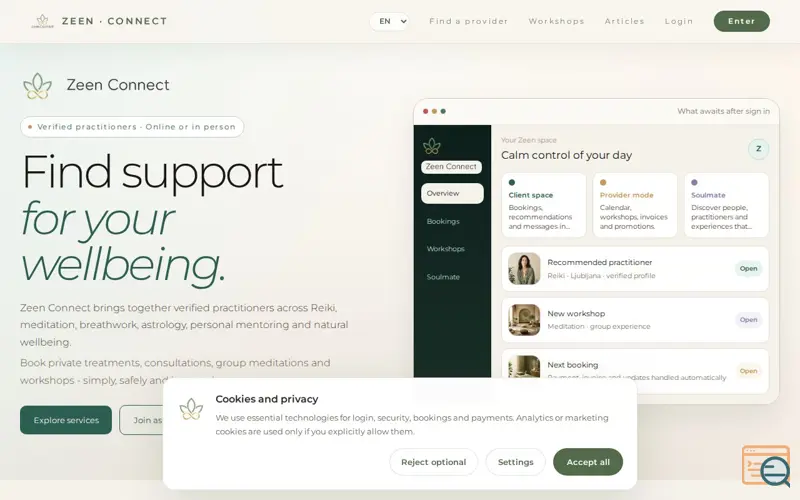 Screenshot of Zeen Connect