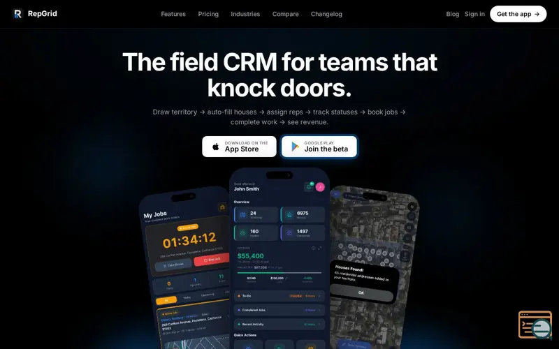 Screenshot of RepGrid, a launch using Reditus