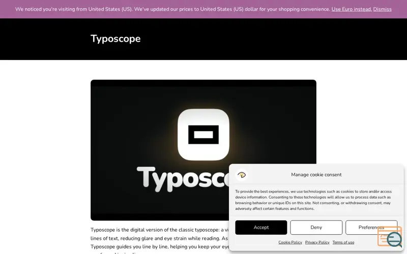 Screenshot of Typoscope