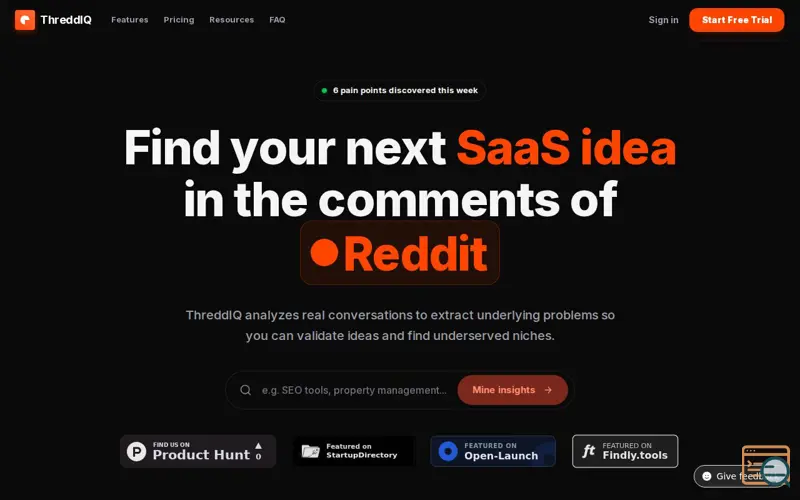 Screenshot of ThreddIQ