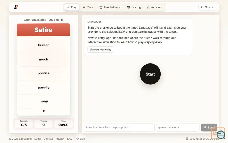 Screenshot of Language1