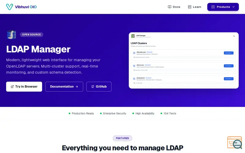 Screenshot of LDAP Manager