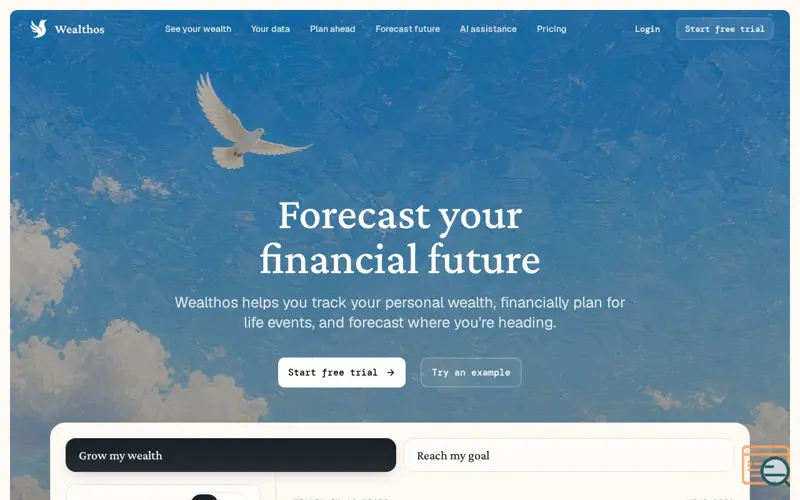 Screenshot of Wealthos