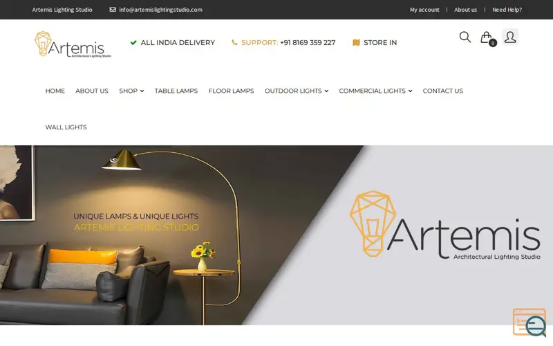 Screenshot of Artemis Lighting Studio