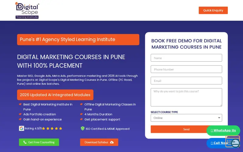 Screenshot of Digital Scope Training Institute